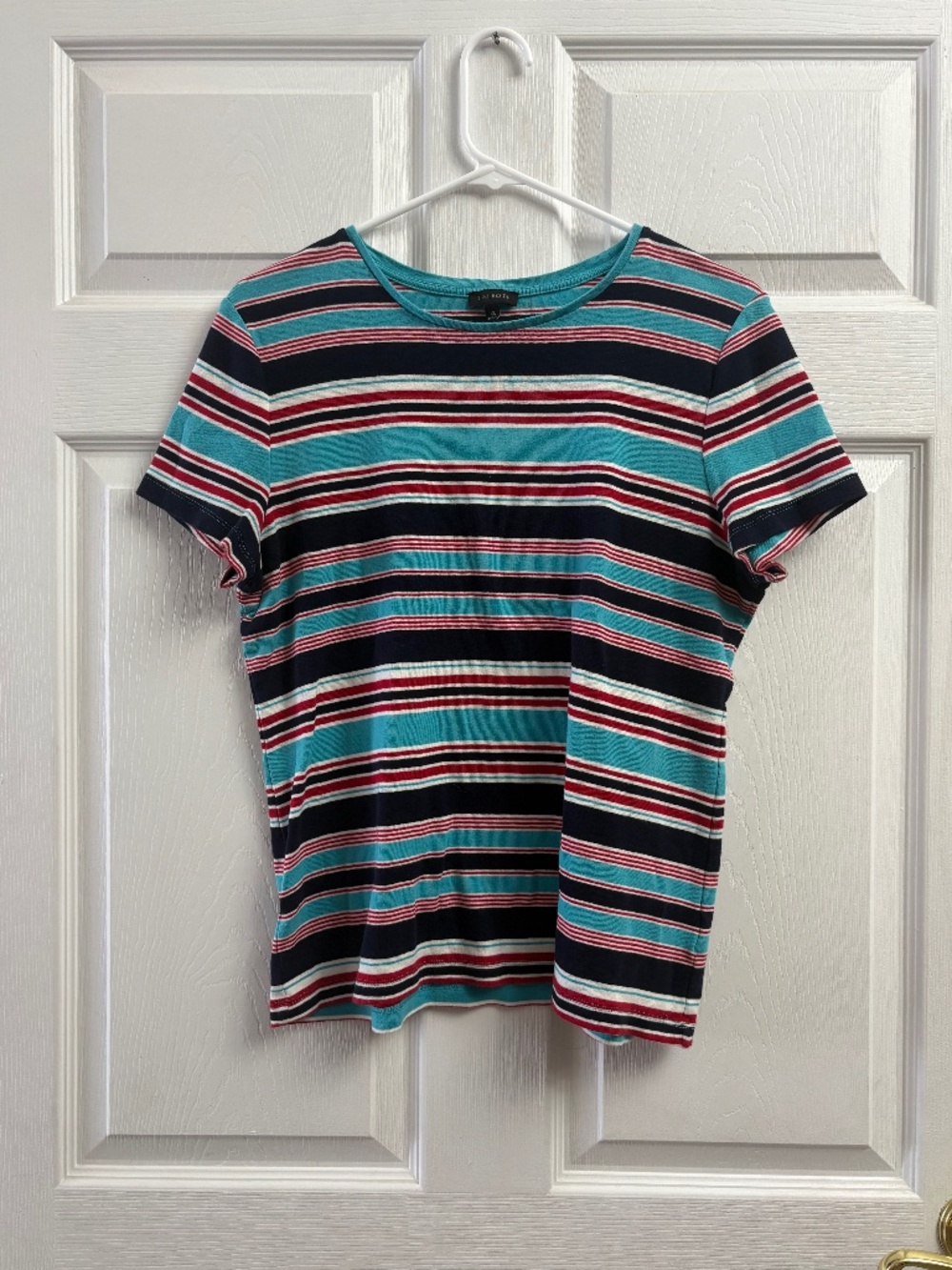 Women's Talbots Y2K Multicolor Stripe Cotton T-Shirt